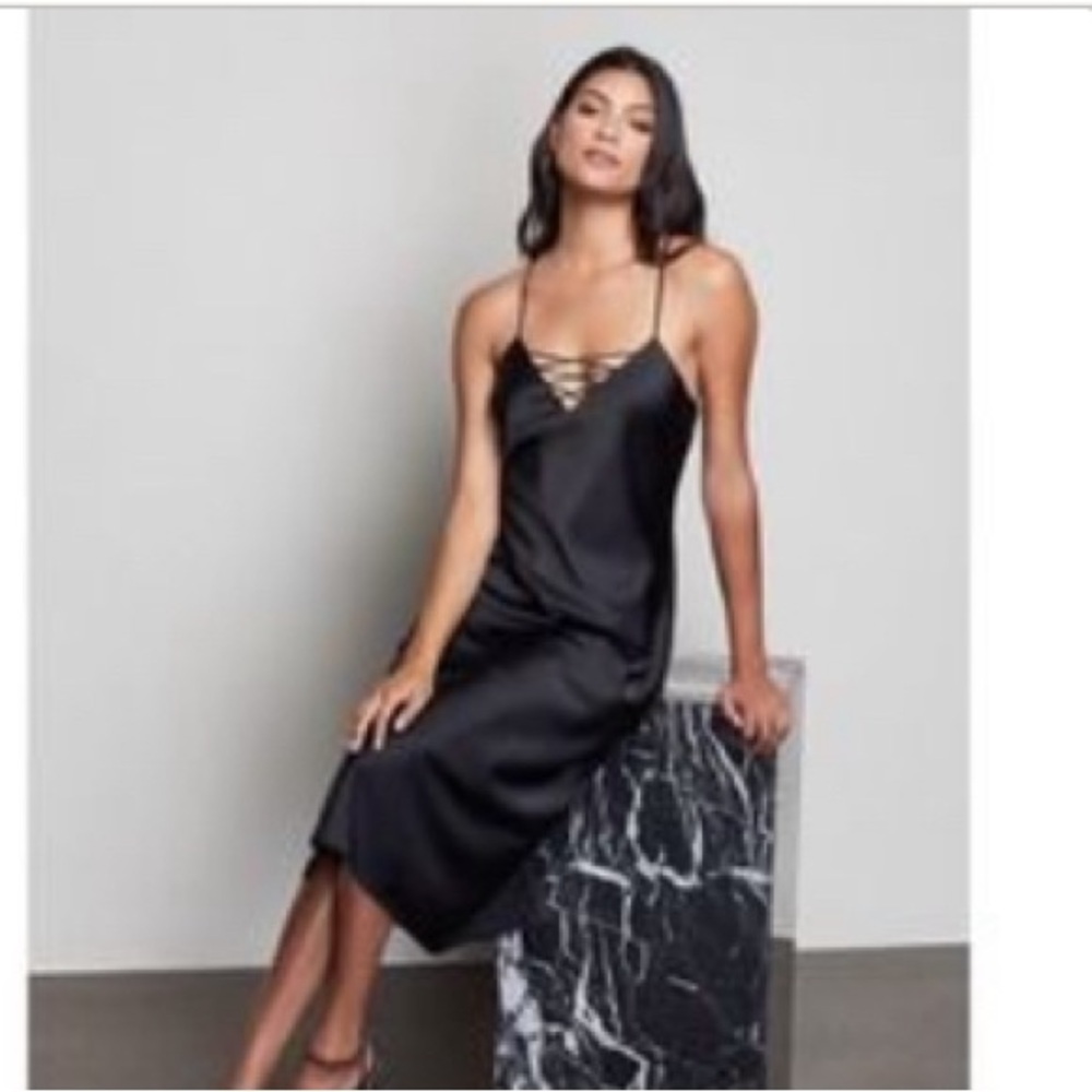 Good American Strappy Black Dress